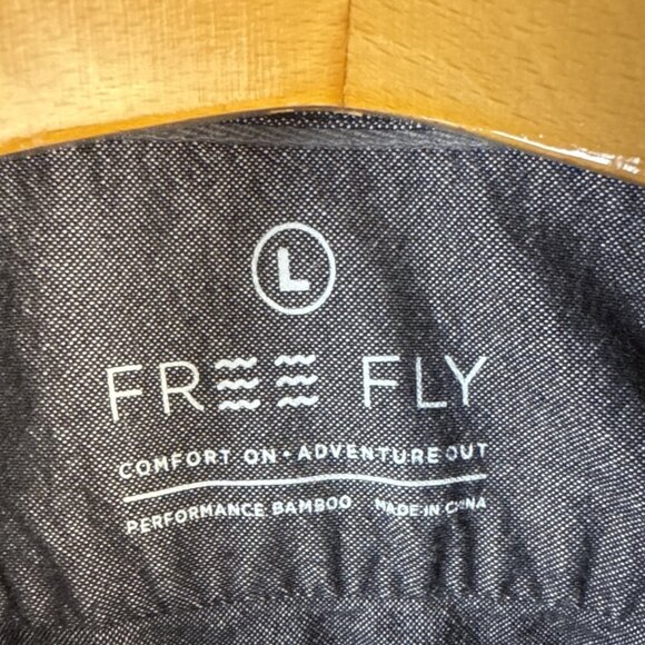 Free Fly Shirt Mens L Gray Button Down Performance Bamboo Long Sleeve Gorp Dad - Picture 3 of 8